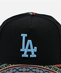 Mitchell & Ness Los Angeles Dodgers Tapped Black Snapback Hat