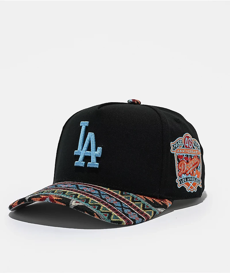 Mitchell & Ness Los Angeles Dodgers Tapped Black Snapback Hat