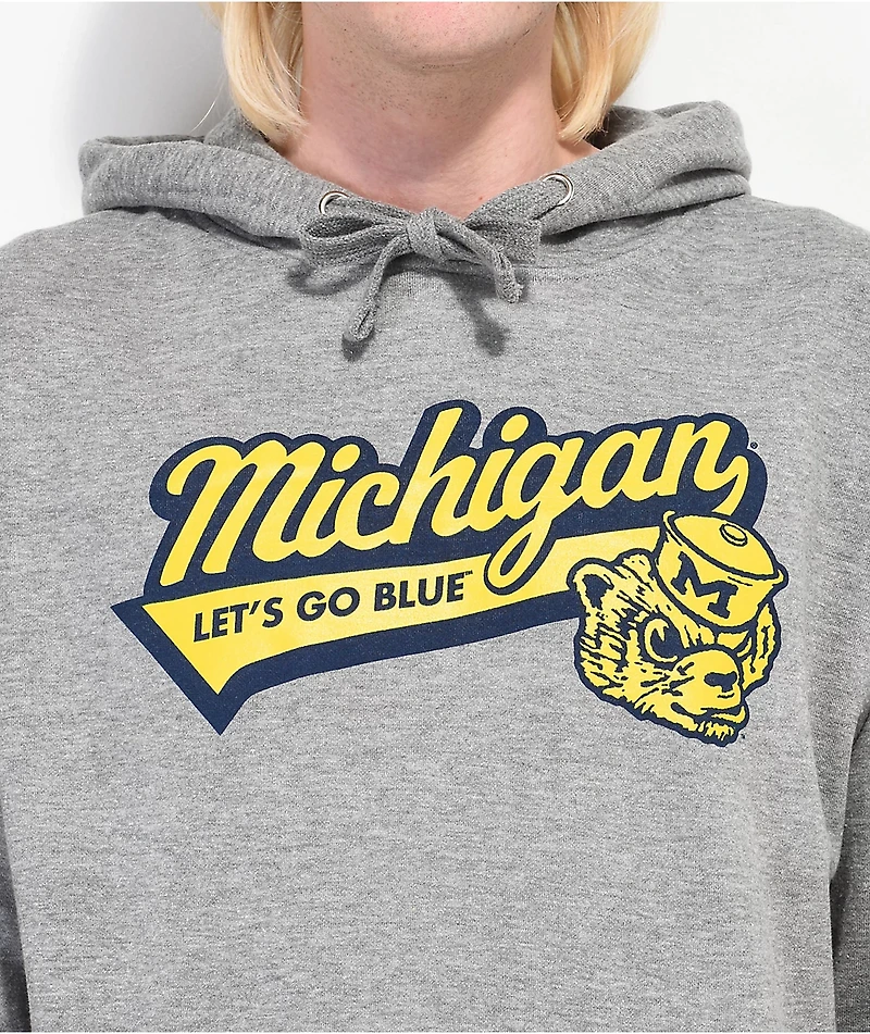 Mitchell & Ness Michigan Tail Sweep Grey Hoodie