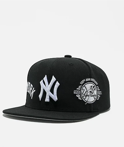 Mitchell & Ness New York Yankees Trifecta Black Snapback Hat