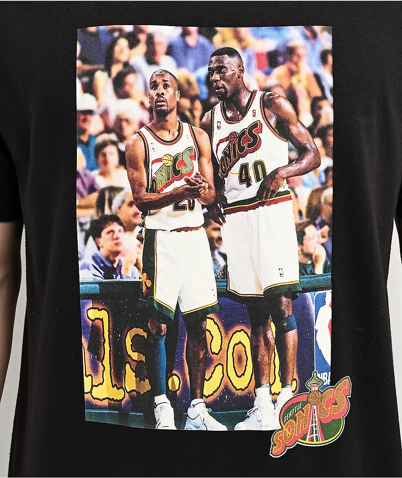 Mitchell & Ness Seattle Supersonics Photo Real Black T-Shirt