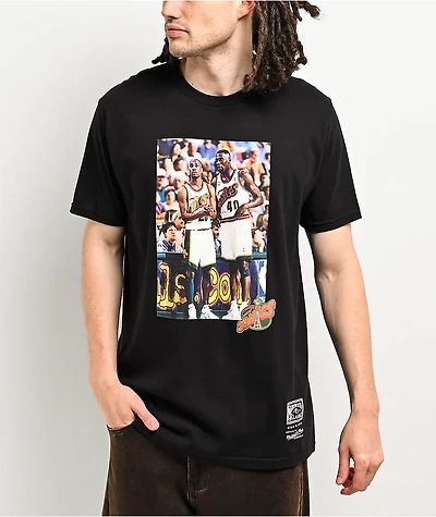 Mitchell & Ness Seattle Supersonics Photo Real Black T-Shirt