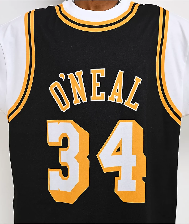 Mitchell & Ness Shaq Los Angeles Lakers Best In Class Black & White T-Shirt