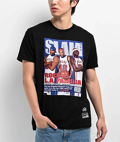 Mitchell & Ness Slam Magazine Los Angeles Clippers Cover Black T-Shirt