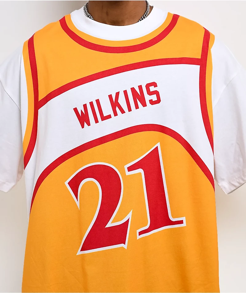 Mitchell & Ness Wilkins Atlanta Hawks Best In Class Yellow & White T-Shirt