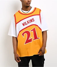 Mitchell & Ness Wilkins Atlanta Hawks Best In Class Yellow & White T-Shirt