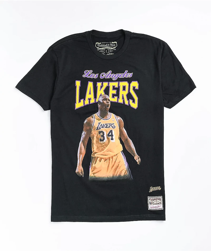 Mitchell & Ness x LA Lakers Shaq Coutside Black T-Shirt