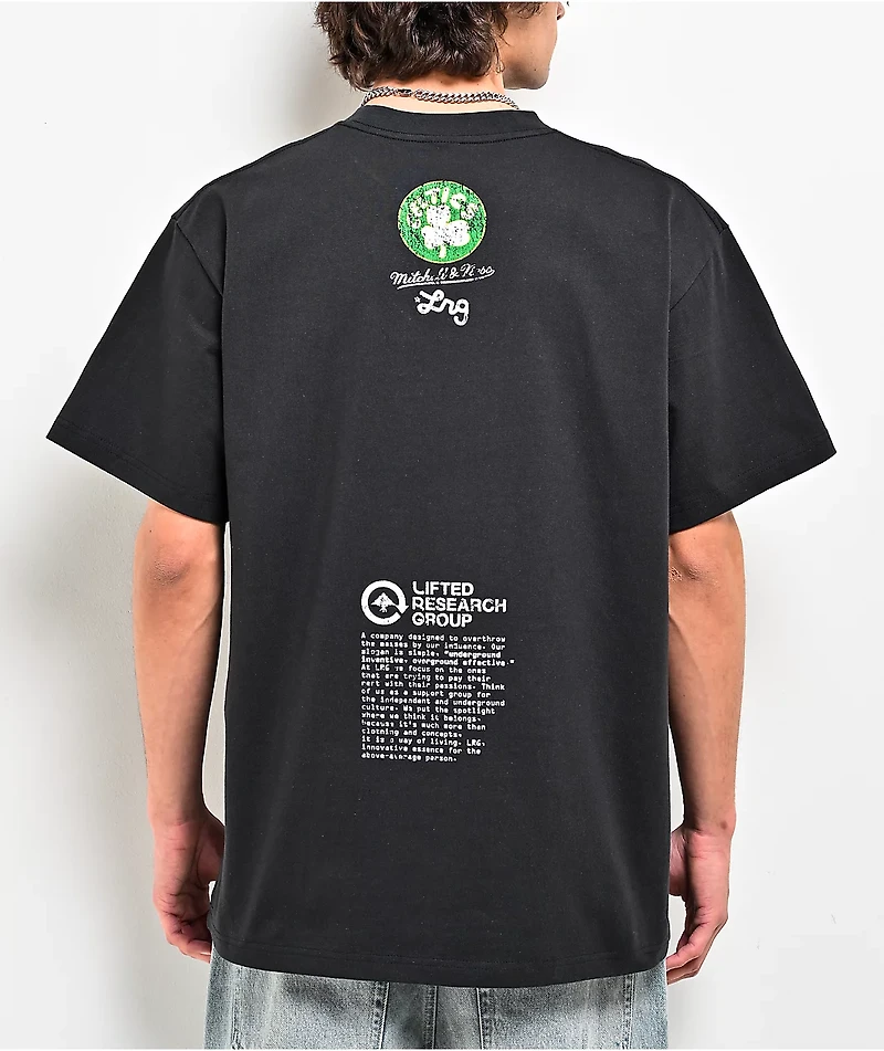 Mitchell & Ness x LRG Celtics Wild Art Black T-Shirt