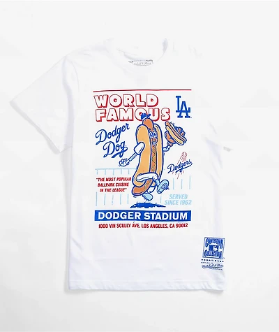 Mitchell & Ness x Los Angeles Dodgers Kids Dodger Dog White T-Shirt