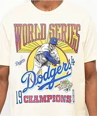 Mitchell & Ness x MLB Los Angeles Dodgers World Series Cream T-Shirt