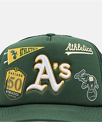 Mitchell & Ness x MLB Overload Oakland A's Green Trucker Hat