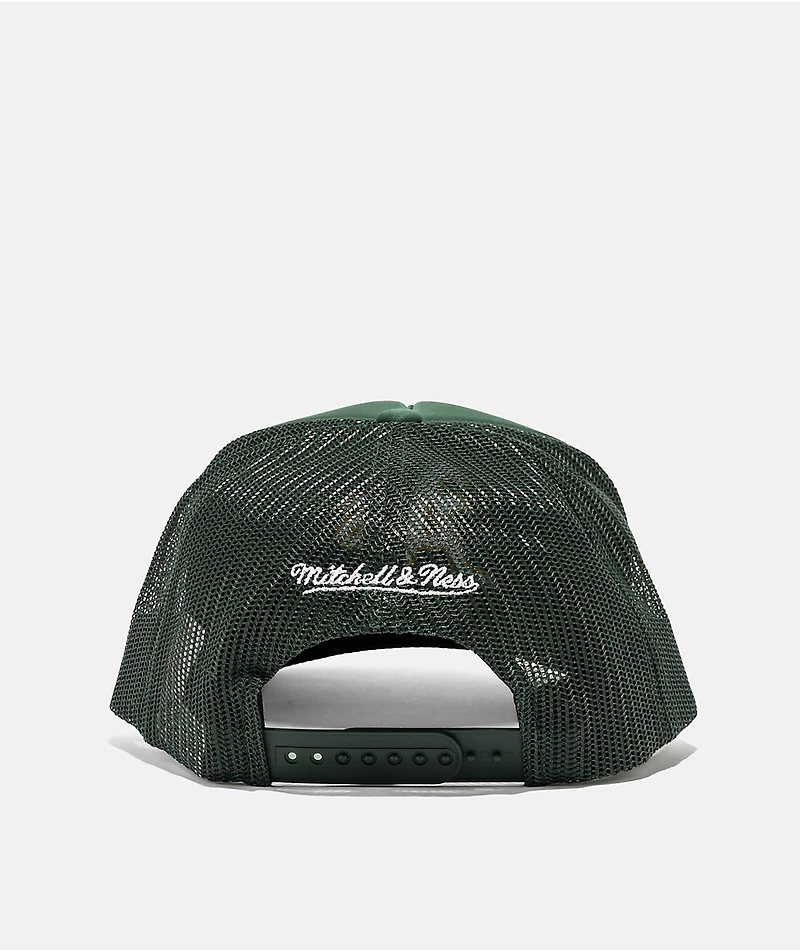 Mitchell & Ness x MLB Overload Oakland A's Green Trucker Hat