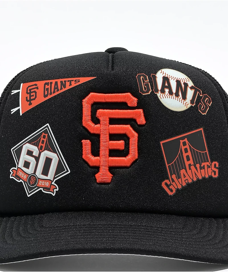Mitchell & Ness x MLB Overload San Francisco Giants Black Trucker Hat