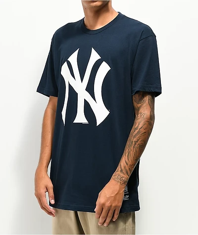 Mitchell & Ness x MLB Yankees Logo 2 Navy T-Shirt