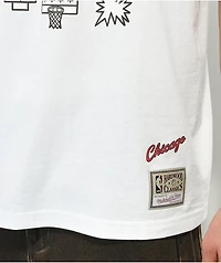 Mitchell & Ness x NBA Bulls Doodle White T-Shirt