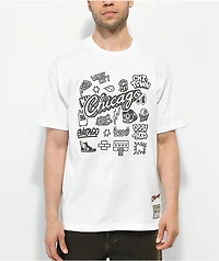 Mitchell & Ness x NBA Bulls Doodle White T-Shirt