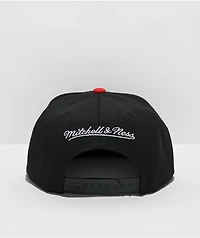 Mitchell & Ness x NBA Bulls Low Big Face Black Red Snapback Hat