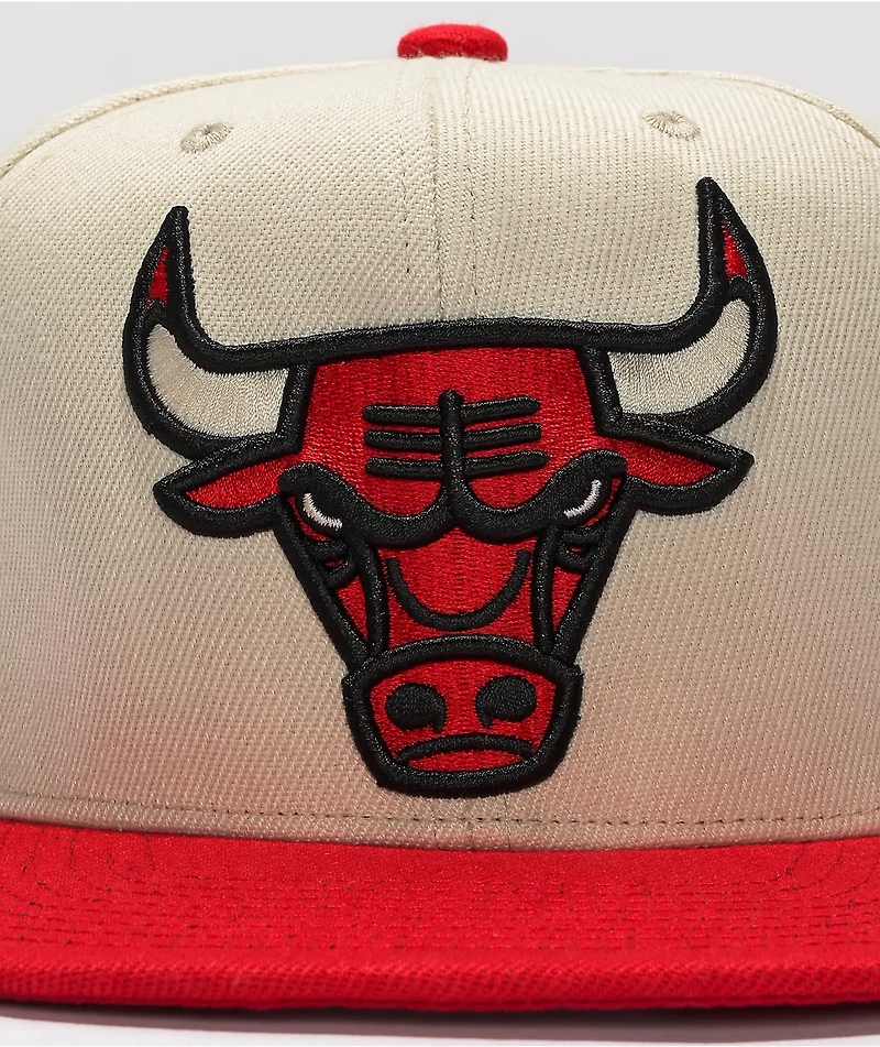 Mitchell & Ness x NBA Chicago Bulls Natural Snapback Hat