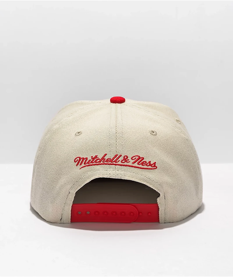 Mitchell & Ness x NBA Chicago Bulls Natural Snapback Hat