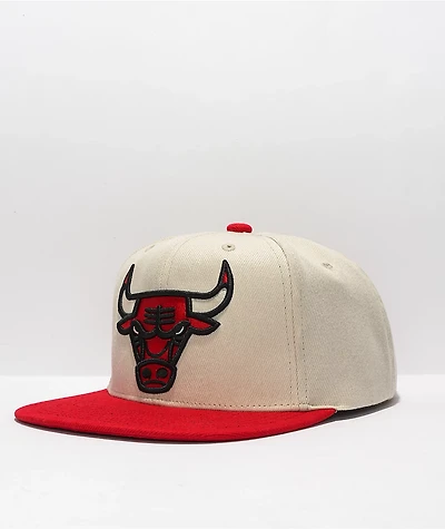 Mitchell & Ness x NBA Chicago Bulls Natural Snapback Hat