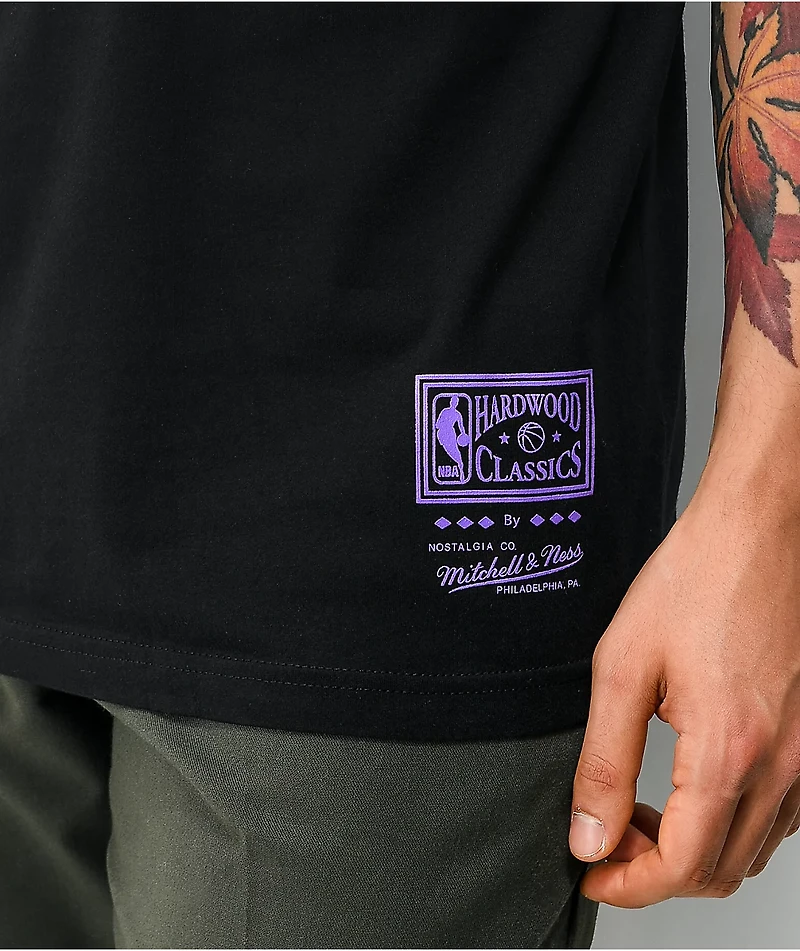 Mitchell & Ness x NBA LA Lakers State Flower Black T-Shirt