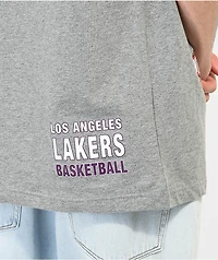 Mitchell & Ness x NBA Lakers Patch Grey T-Shirt