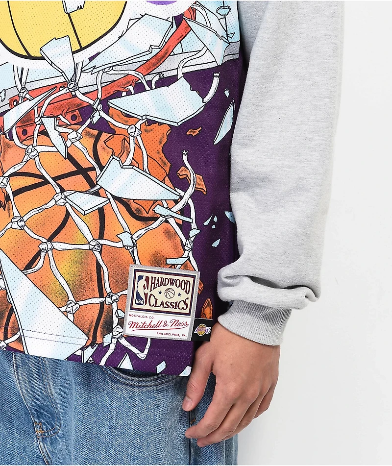 Mitchell & Ness x NBA Los Angeles Lakers Energy Purple Basketball Jersey