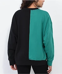 Mitchell & Ness x NBA Seattle Supersonics Black Green Split Crewneck Sweater