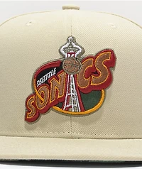 Mitchell & Ness x NBA Sonics Off White Snapback Hat