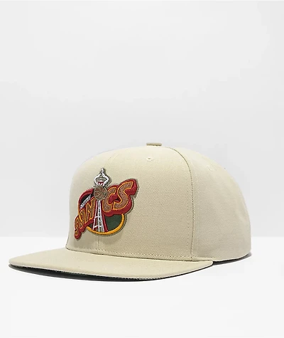 Mitchell & Ness x NBA Sonics Off White Snapback Hat