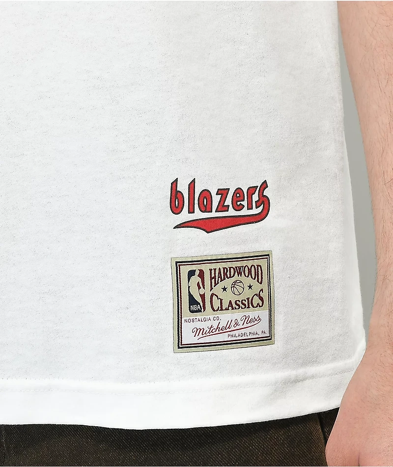 Mitchell & Ness x NBA Trail Blazers Doodle White T-Shirt