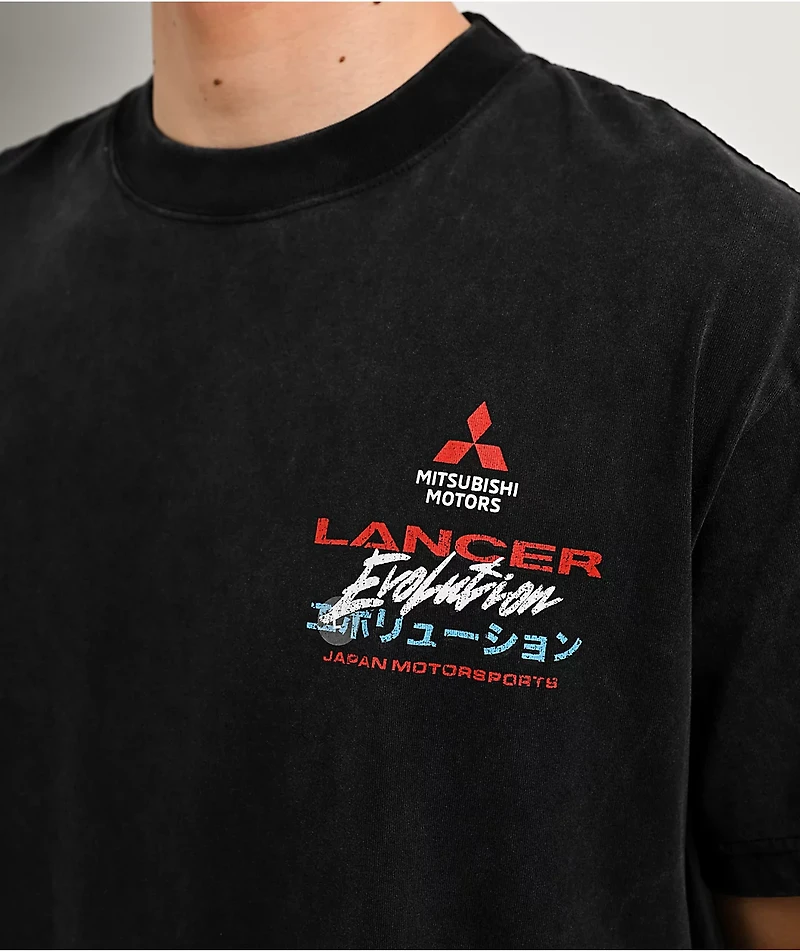 Mitsubishi Lancer Evolution Black Wash T-Shirt