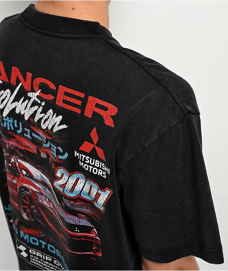 Mitsubishi Lancer Evolution Black Wash T-Shirt
