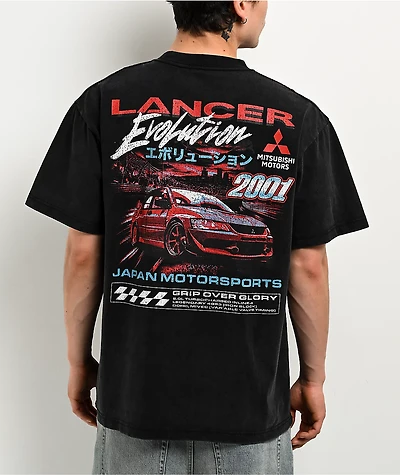 Mitsubishi Lancer Evolution Black Wash T-Shirt