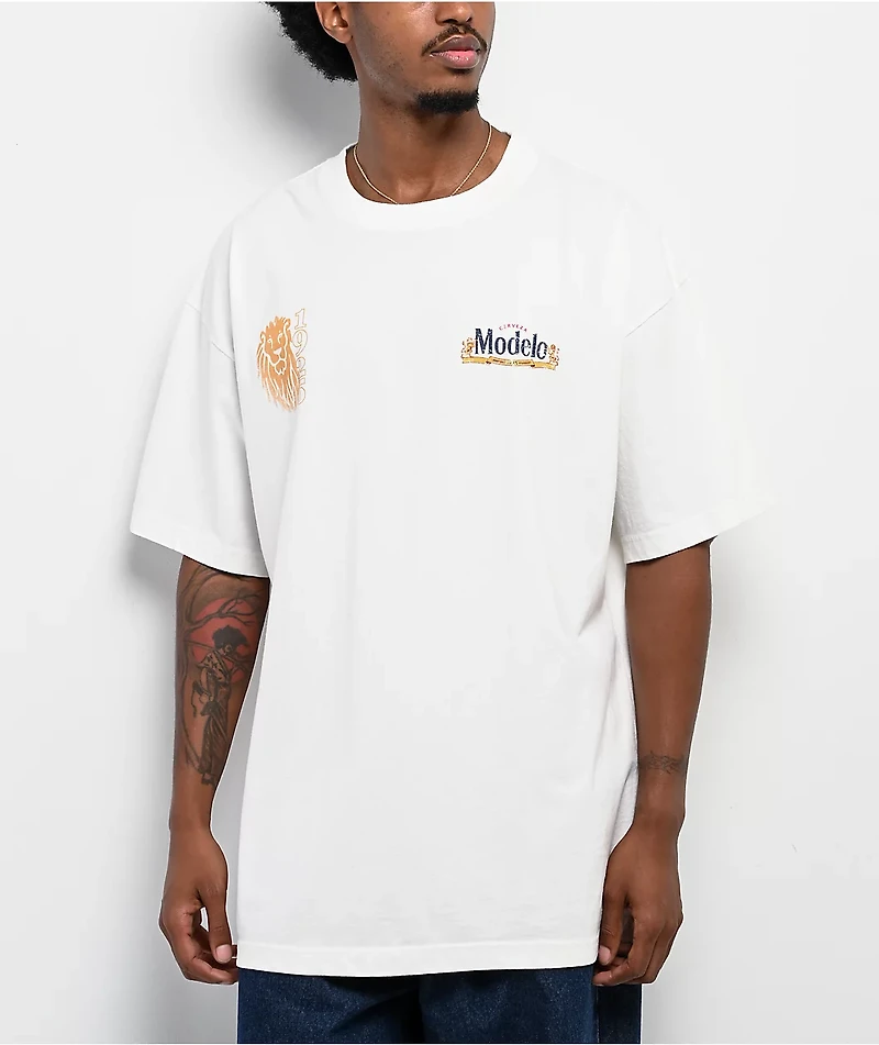 Modelo Lion Head Off White T-Shirt