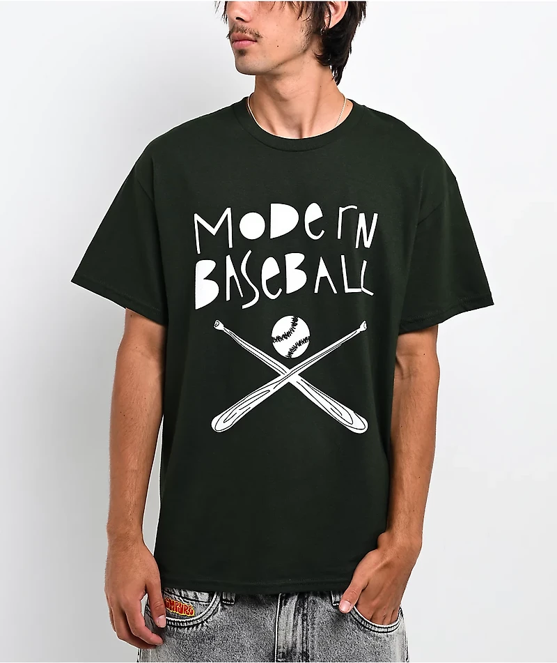 Modern Baseball Bats Green T-Shirt