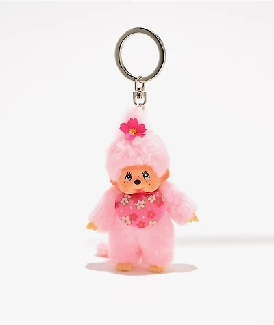 Monchhichi Cherry Blossom Plush Keychain
