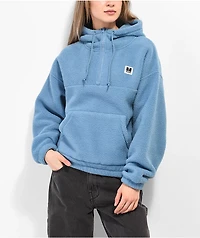 Monet Pozie Blue Tech Fleece Hoodie