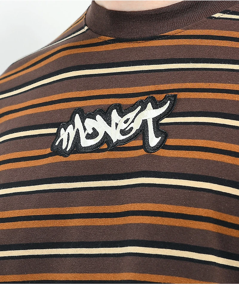Monet Railway Brown & Black Stripe T-Shirt