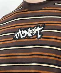 Monet Railway Brown & Black Stripe T-Shirt
