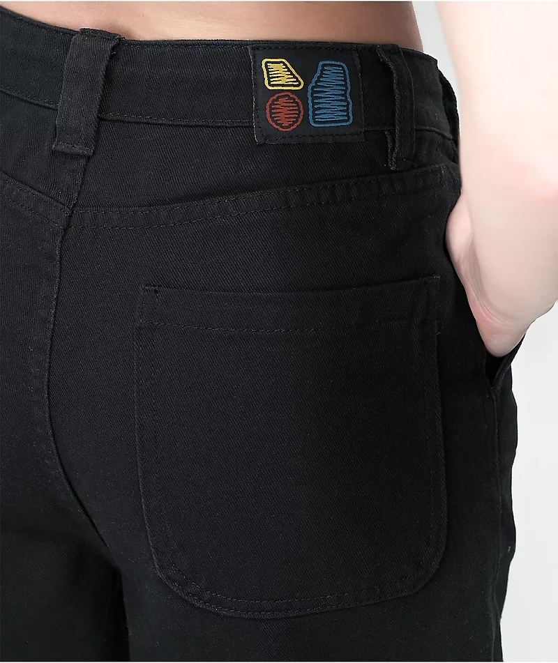 Monet Sammi Black Wide Leg Skate Jeans