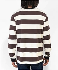 Monet Skateboards Bad Dog Brown Stripe Long Sleeve T-Shirt