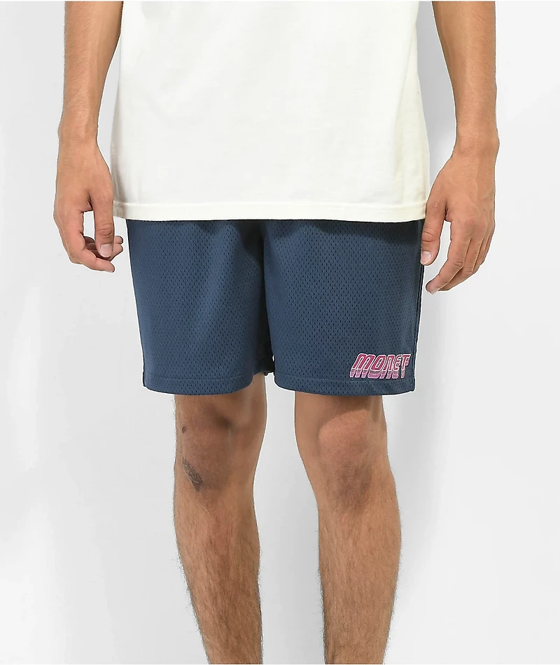 Monet Skateboards Coast Navy Blue Mesh Shorts