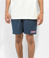 Monet Skateboards Coast Navy Blue Mesh Shorts