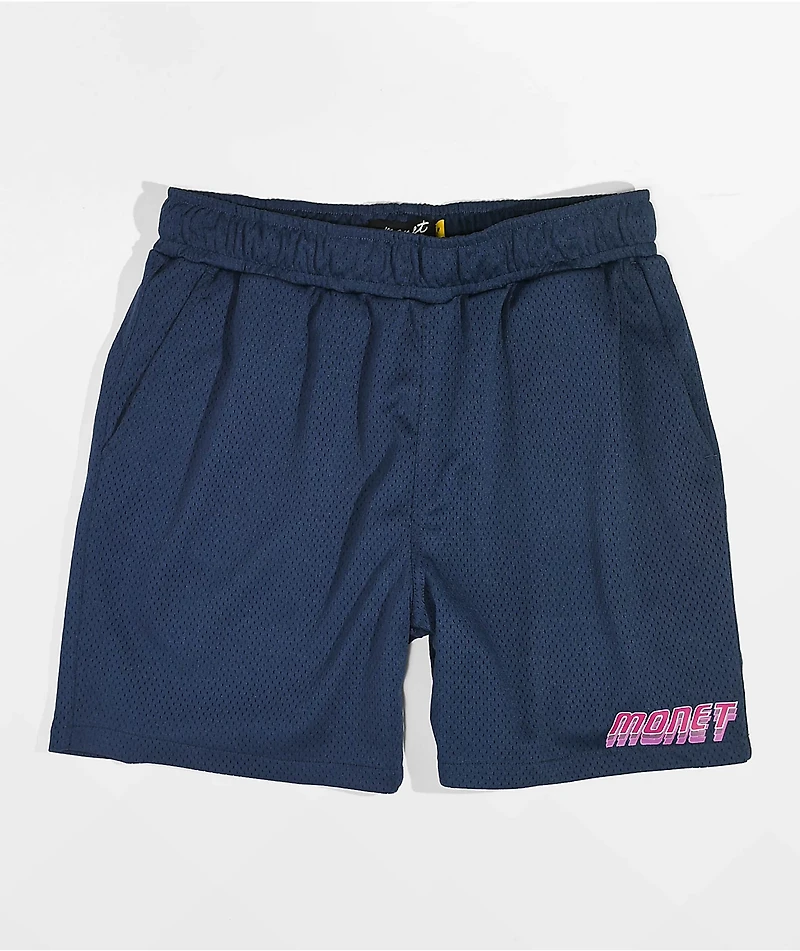 Monet Skateboards Coast Navy Blue Mesh Shorts