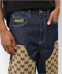 Monet Skateboards Double Knee Raw Denim Carpenter Pants
