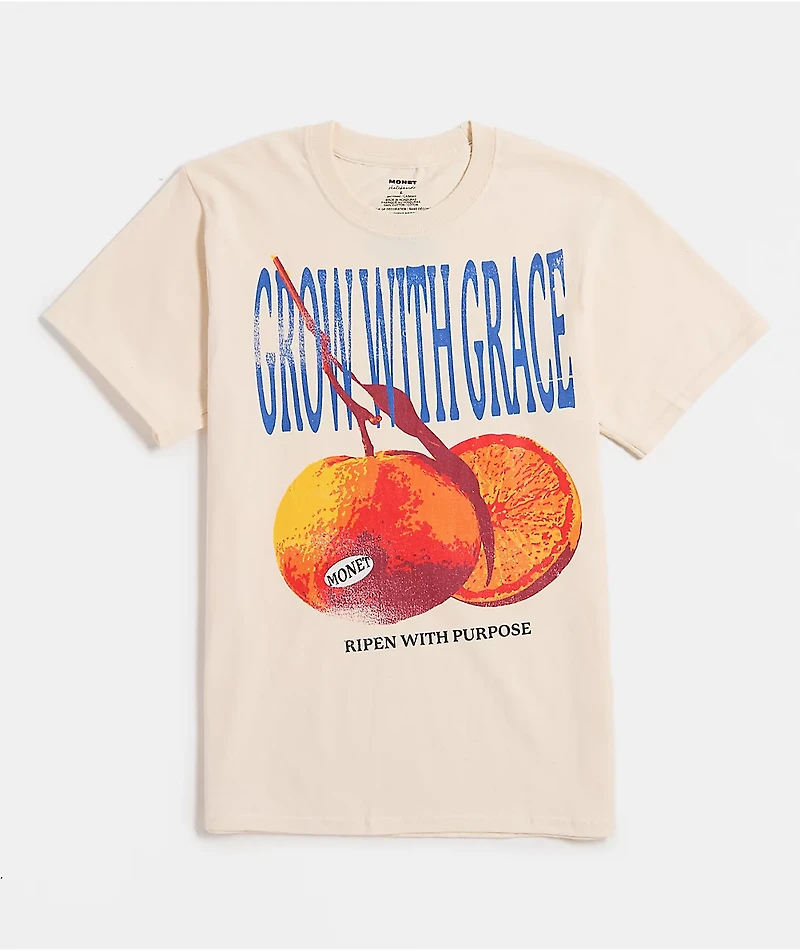Monet Skateboards Kids Grow With Grace Cream T-Shirt