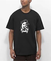 Monet Skateboards Peace Of Mind Black T-Shirt