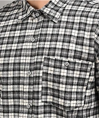 Monet Skateboards Push It Tan Short Sleeve Flannel Shirt