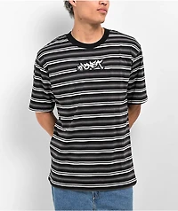 Monet Skateboards Railway Black & Grey Stripe T-Shirt